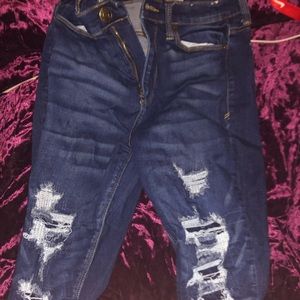 distressed jeans